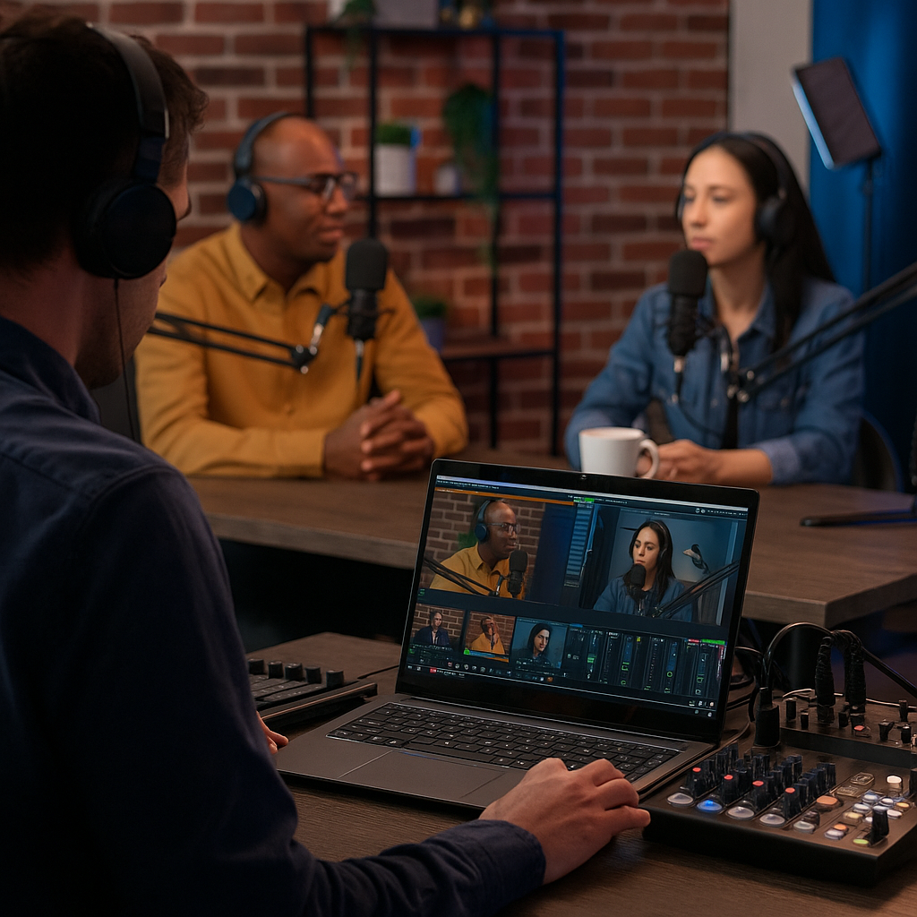 Lives, transmissões ao vivo e podcasts profissionais