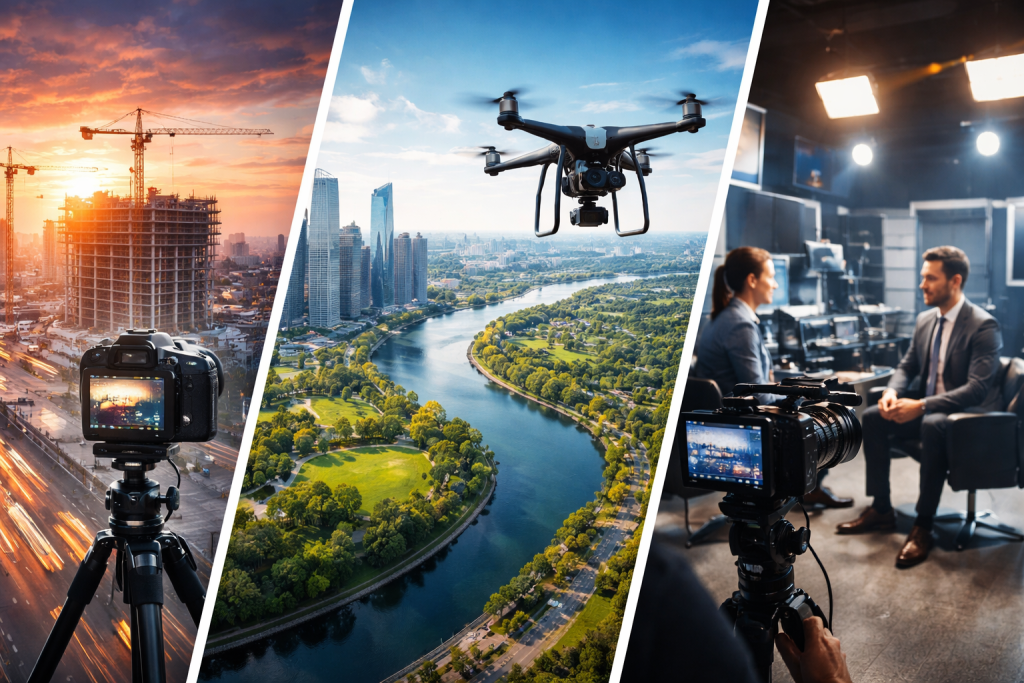 Produtora de Vídeo que Transforma Obras, Negócios e Ideias em Imagens